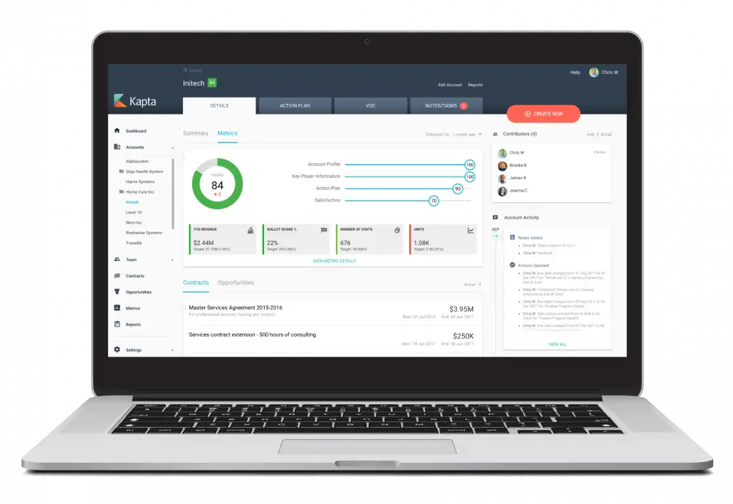 Kapta Key Account Management & Customer Engagement Software